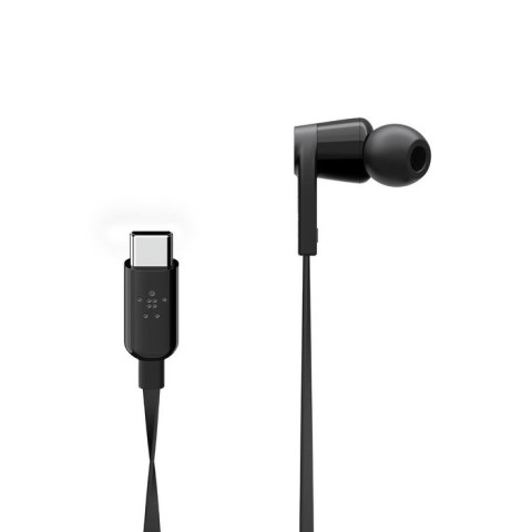 BELKIN SŁUCHAWKI PRZEWODOWE DOUSZNE USB-C, CZARNE