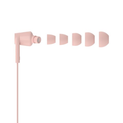 BELKIN SŁUCHAWKI PRZEWODOWE DOUSZNE USB-C, RÓŻOWE