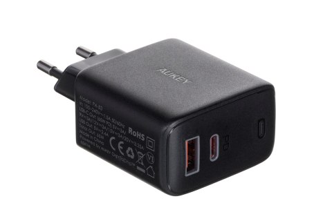 AUKEY PA-B3 BLACK ŁADOWARKA SIECIOWA 65W 2XUSB-C AUKEY PA-B3 BLACK ŁADOWARKA SIECIOWA 65W 2XUSB-C