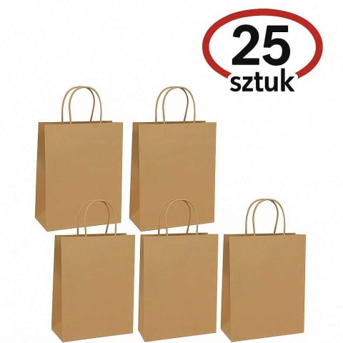 BSTech Torba Papierowa z rączką brązowa 210x110x270 25 szt 120 gsm BSTech Torba Papierowa z rączką brązowa 210x110x270 25 szt 120 gsm