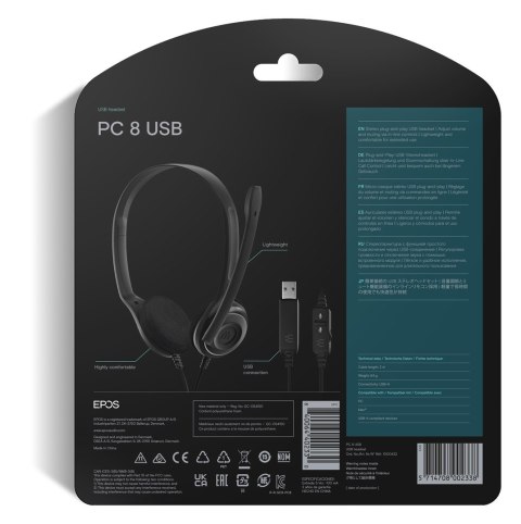 EPOS SŁUCHAWKA PC8 USB (WYPRZEDAŻ) EPOS SŁUCHAWKA PC8 USB (WYPRZEDAŻ)