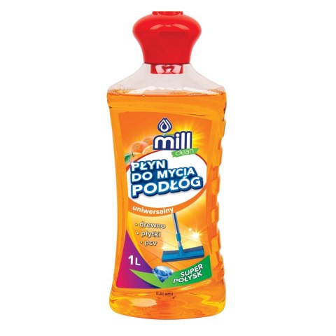 MILL CLEAN Płyn do mycia podłóg o zapachu Pomarańczy 1l MILL CLEAN Płyn do mycia podłóg o zapachu Pomarańczy 1l