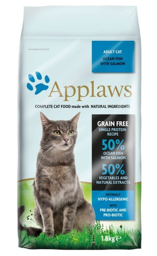 APPLAWS CAT Ryby oceaniczne i łosoś - sucha karma dla kota - 6kg (WYPRZEDAŻ)