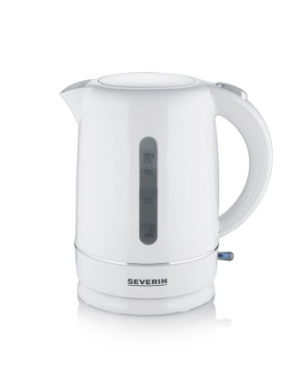 SEVERIN CZAJNIK ELEKTR. BIAŁY, PLASTIK, POJ. 1,7 L, ZAKRYTA GRZAŁKA, DUŻY OTWÓR, DŁ. PRZEWODU 70 CM, MOC 2200W WK4325