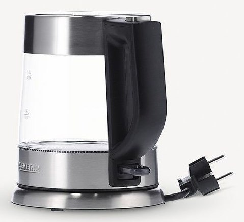 SEVERIN CZAJNIK ELEKTR. SZKŁO-STAL, POJ. 1 L, ZAKRYTA GRZAŁKA, FILTR ANTYWAPNIOWY, LAMPKA KONTROLNA, MOC 2200W WK3468