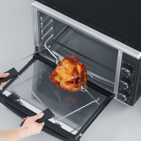 SEVERIN MINI PIEKARNIK, TERMOOBIEG, TEMP. DO 230°C, TIMER DO 120 MIN, KAMIEŃ DO PIZZY, RUSZT, ROŻEN , 42 L, 1800W TO2058