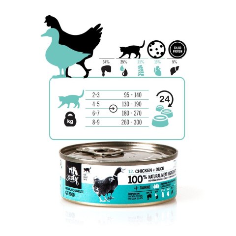 3Coty CHICKEN + DUCK for Adult cats 80g