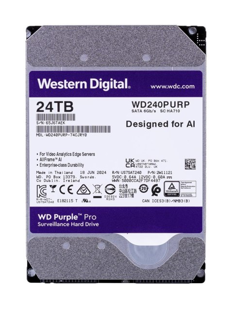 HDD WD Purple Pro 24TB SATA WD240PURP HDD WD Purple Pro 24TB SATA WD240PURP