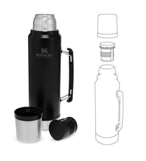 Stanley termos LEGENDARY CLASSIC - MATTE BLACK 1L Stanley termos LEGENDARY CLASSIC - MATTE BLACK 1L