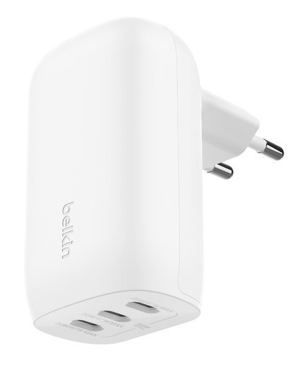 Ładowarka Belkin BoostCharge 3 Port USB-C PD 3.1 PPS Wall Charger 67W White Ładowarka Belkin BoostCharge 3 Port USB-C PD 3.1 PPS Wall Charger 67W White
