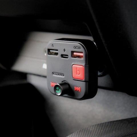 SAVIO TR-15 TRANSMITER FM Z WYŚWIETLACZEM, BLUETOOTH I ŁADOWARKĄ PD USB-C USB-A QUICK CHARGE, BASS BOOST SAVIO TR-15 TRANSMITER FM Z WYŚWIETLACZEM, BLUETOOTH I ŁADOWARKĄ PD USB-C USB-A QUICK CHARGE, BASS BOOST