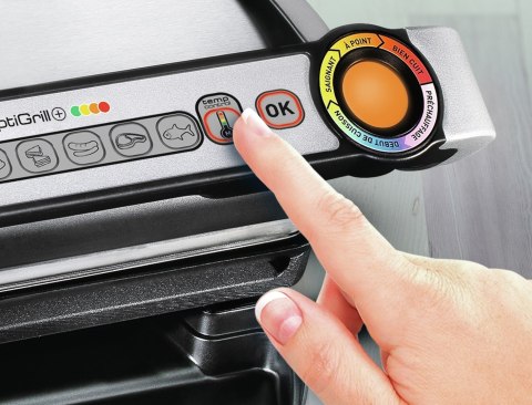 Grill Tefal OptiGrill GC712D34 (stołowy-zamknięty; 2000W; kolor inox) (WYPRZEDAŻ) Grill Tefal OptiGrill GC712D34 (stołowy-zamknięty; 2000W; kolor inox) (WYPRZEDAŻ)