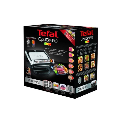 Grill Tefal OptiGrill GC712D34 (stołowy-zamknięty; 2000W; kolor inox) (WYPRZEDAŻ) Grill Tefal OptiGrill GC712D34 (stołowy-zamknięty; 2000W; kolor inox) (WYPRZEDAŻ)