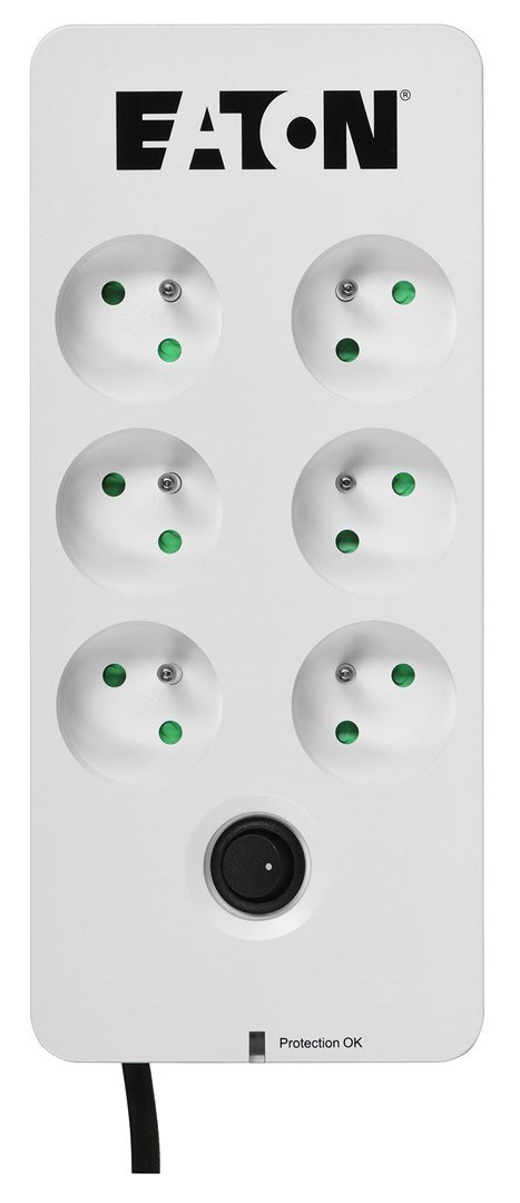 Listwa przeciwprzepięciowa EATON PB6F (6 x UTE; 10 A; kolor biały) Listwa przeciwprzepięciowa EATON PB6F (6 x UTE; 10 A; kolor biały)