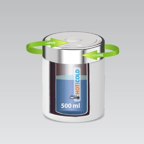 Termos obiadowy 500 ml MAESTRO MR-1649-50-WHITE Termos obiadowy 500 ml MAESTRO MR-1649-50-WHITE