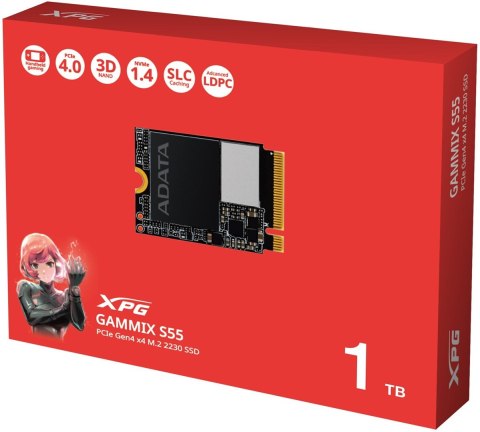 ADATA SSD GAMMIX S55 1TB Gen 4x4 2230 ADATA SSD GAMMIX S55 1TB Gen 4x4 2230