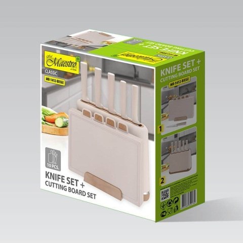 Zestaw noży i desek MR-1412-BEIGE MAESTRO Zestaw noży i desek MR-1412-BEIGE MAESTRO