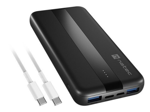 NATEC POWERBANK TREVI SLIM Q V2 10000MAH PD USB-C 20W + USB-A 18W + KABEL USB-C NATEC POWERBANK TREVI SLIM Q V2 10000MAH PD USB-C 20W + USB-A 18W + KABEL USB-C