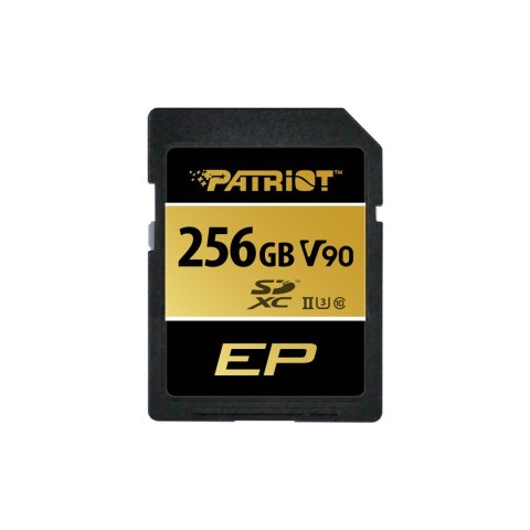 Patriot SDXC 256GB EP V90 300/260 MB/s UHS-II U3 Class10 Patriot SDXC 256GB EP V90 300/260 MB/s UHS-II U3 Class10