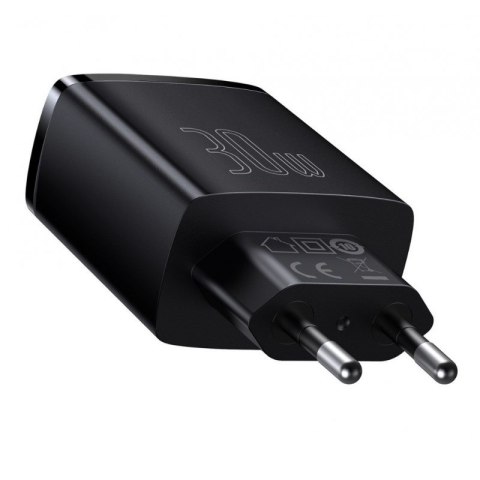 BASEUS ŁADOWARKA SIECIOWA 2XUSB, USB-C (CZARNA) BASEUS ŁADOWARKA SIECIOWA 2XUSB, USB-C (CZARNA)