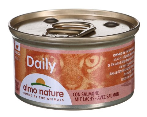 ALMO NATURE Daily Menu Mus z łososiem - mokra karma dla kota - puszka 85 g ALMO NATURE Daily Menu Mus z łososiem - mokra karma dla kota - puszka 85 g