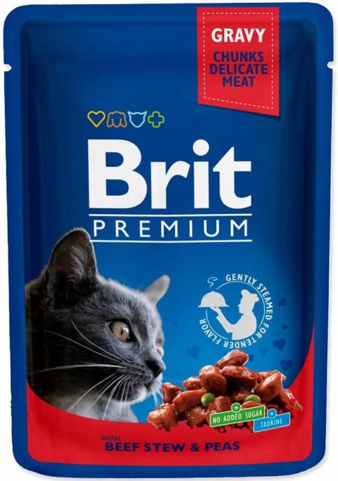 BRIT Premium Cat Beef Stew&Peas - mokra karma dla kota - 100 g BRIT Premium Cat Beef Stew&Peas - mokra karma dla kota - 100 g
