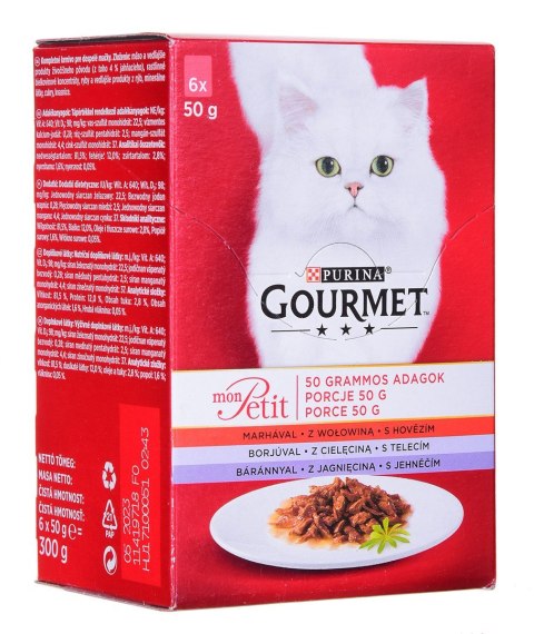 GOURMET Mon Petit Mix Mięsny - mokra karma dla kota - 6 x 50 g GOURMET Mon Petit Mix Mięsny - mokra karma dla kota - 6 x 50 g