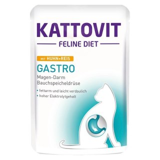 KATTOVIT GASTRO Kurczak z ryżem 85g dla kota