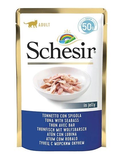 SCHESIR dla kotów Single Dish Tuńczyk z Bass 50g SCHESIR dla kotów Single Dish Tuńczyk z Bass 50g