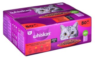 WHISKAS Klasyczne posiłki w sosie - mokra karma dla kota - 80x85 g