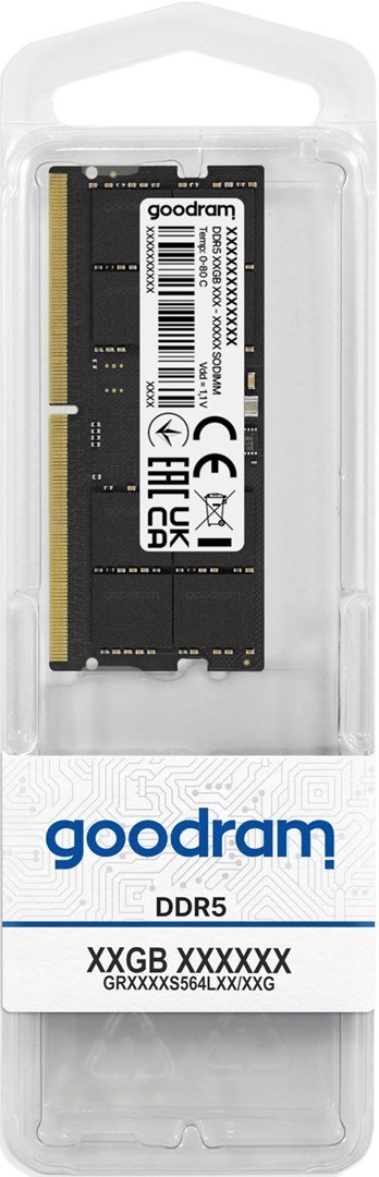 GOODRAM DDR5 16GB 5600MHz CL46 2048x8 GOODRAM DDR5 16GB 5600MHz CL46 2048x8