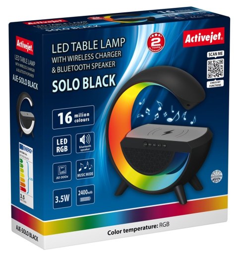 Lampka muzyczna LED Activejet AJE-SOLO RGB Black Lampka muzyczna LED Activejet AJE-SOLO RGB Black