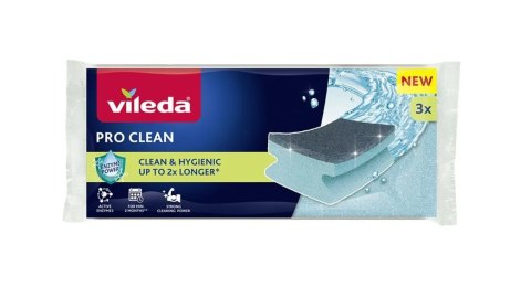 Zmywak profilowany z enzymami Vileda Pro Clean 3szt Zmywak profilowany z enzymami Vileda Pro Clean 3szt