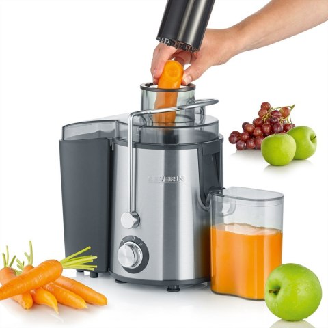 SEVERIN SOKOWIRÓWKA, SOK 500ML, PULPA 1500ML, STAL, 2 STOPNIE, PRĘDKOŚĆ OBROTOWA 19000 OBR. MIN, MOC 400W ES3566 SEVERIN SOKOWIRÓWKA, SOK 500ML, PULPA 1500ML, STAL, 2 STOPNIE, PRĘDKOŚĆ OBROTOWA 19000 OBR. MIN, MOC 400W ES3566