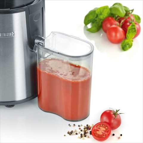 SEVERIN SOKOWIRÓWKA, SOK 500ML, PULPA 1500ML, STAL, 2 STOPNIE, PRĘDKOŚĆ OBROTOWA 19000 OBR. MIN, MOC 400W ES3566 SEVERIN SOKOWIRÓWKA, SOK 500ML, PULPA 1500ML, STAL, 2 STOPNIE, PRĘDKOŚĆ OBROTOWA 19000 OBR. MIN, MOC 400W ES3566