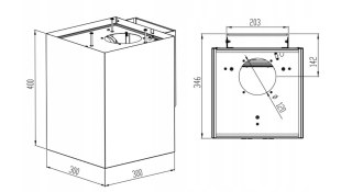 Okap MAAN Ponza Mini WPB 430 złoty piaskowy