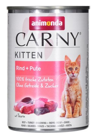 ANIMONDA Carny Kitten Wołowina Indyk - mokra karma dla kota - 400g