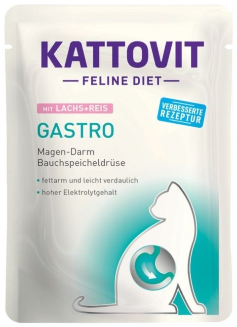 KATTOVIT GASTRO Łosoś z ryżem 85g dla kota KATTOVIT GASTRO Łosoś z ryżem 85g dla kota