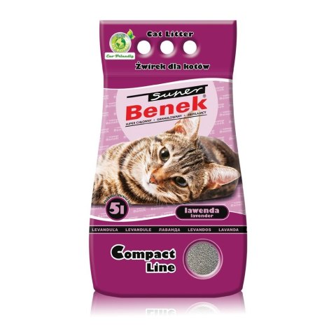 CERTECH Super Benek Compact Lawenda - żwirek dla kota zbrylający - 5 l CERTECH Super Benek Compact Lawenda - żwirek dla kota zbrylający - 5 l