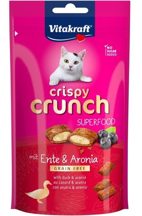 VITAKRAFT CRISPY CRUNCH kaczka/aronia przysmak dla kota 60g VITAKRAFT CRISPY CRUNCH kaczka/aronia przysmak dla kota 60g