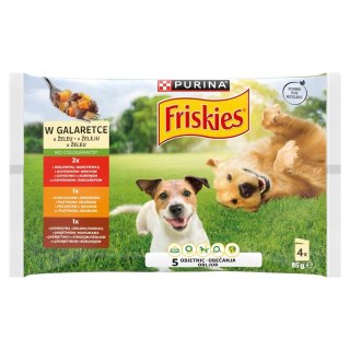 PURINA FRISKIES ADULT Wołowina,Kurczak,Jagnię 4x85g