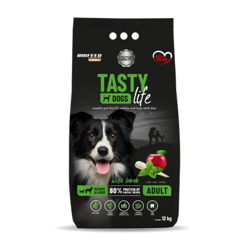 BIOFEED TASTY DOGS LIFE ADULT M&L WITH LAMB 12KG