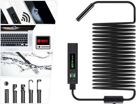 TRACER KAMERA ENDOSKOPOWA HARDWIRE 5M 8MM LED WIFI