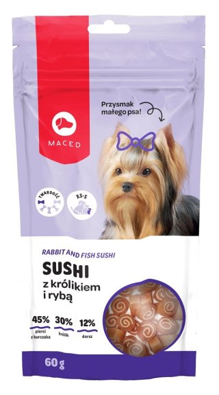 MACED Sushi z królikiem i rybą - przysmak dla psa - 60g