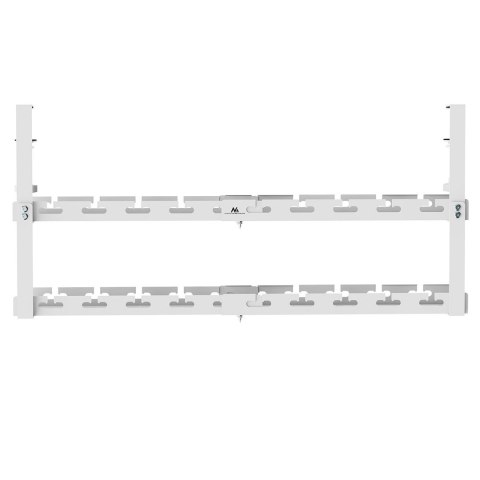 MACLEAN ORGANIZER PODBIURKOWY NA KABLE, MAX. OBCIĄŻENIE 5KG, MAX. 728MM, 2 POZIOMY, BIAŁY MC-102 W