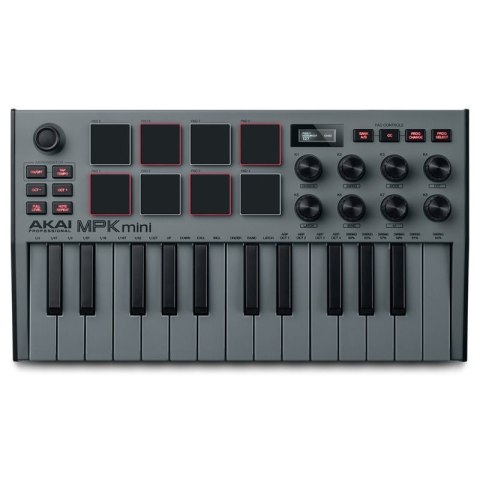 AKAI MPK MINI 3 GREY - Mini klawiatura sterująca AKAI MPK MINI 3 GREY - Mini klawiatura sterująca