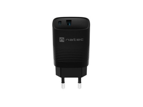 NATEC ŁADOWARKA RIBERA GAN 1X USB-A + 1X USB-C 30W CZARNA NUC-2141