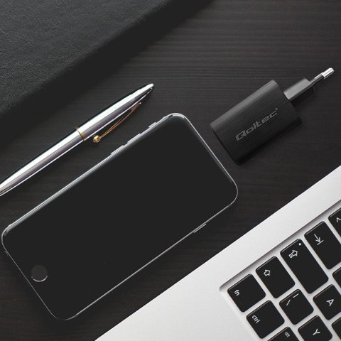QOLTEC ŁADOWARKA SIECIOWA 65W GAN ULTRA | 5-20V | 2.25-3.25A | 1 X USB TYP C PD | 1 X USB QC 3.0 | CZARNA QOLTEC ŁADOWARKA SIECIOWA 65W GAN ULTRA | 5-20V | 2.25-3.25A | 1 X USB TYP C PD | 1 X USB QC 3.0 | CZARNA