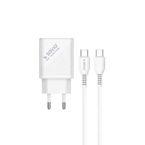 SAVIO ŁADOWARKA SIECIOWA USB QUICK CHARGE POWER DELIVERY 3.0 18W 1M CABLE LA-05 SAVIO ŁADOWARKA SIECIOWA USB QUICK CHARGE POWER DELIVERY 3.0 18W 1M CABLE LA-05
