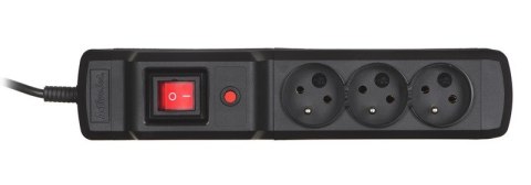 Listwa przeciwprzepięciowa Activejet COMBO 3gn/1,5m/cz (10A; 2300W) 1,5m; kolor czarny Listwa przeciwprzepięciowa Activejet COMBO 3gn/1,5m/cz (10A; 2300W) 1,5m; kolor czarny